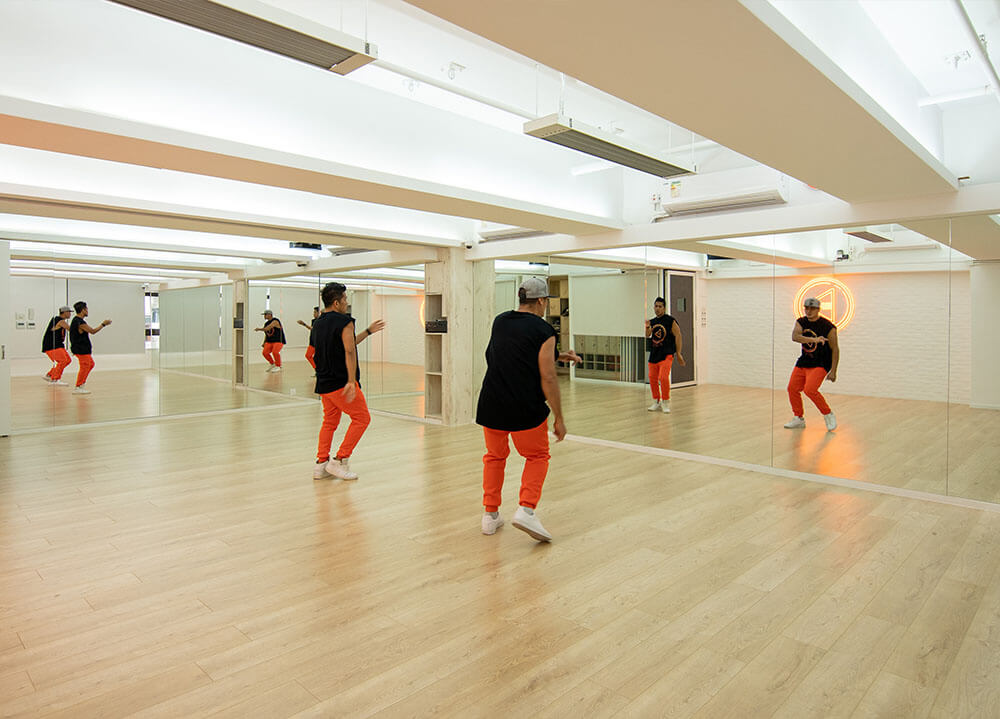 Two dance instructors dancing at BFit Dance Studio