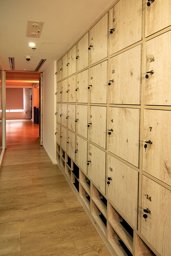 The lockers at BFit Dance Studio